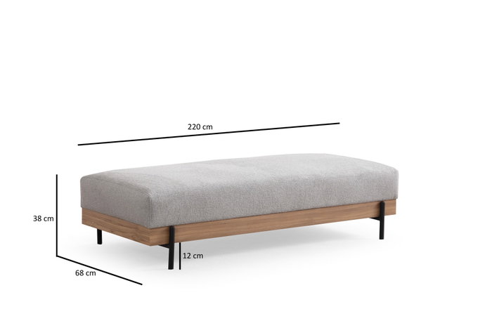 Atelier Del Sofa Eti Oak Pouffe - Gris